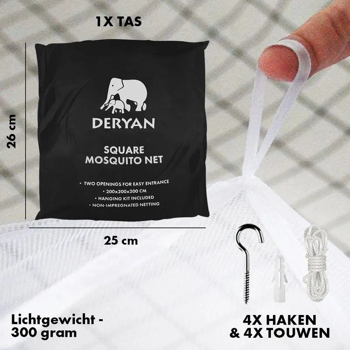 Mosquitera de lujo para 2 personas XXL - Incluye kit para colgar y bolsa de viaje