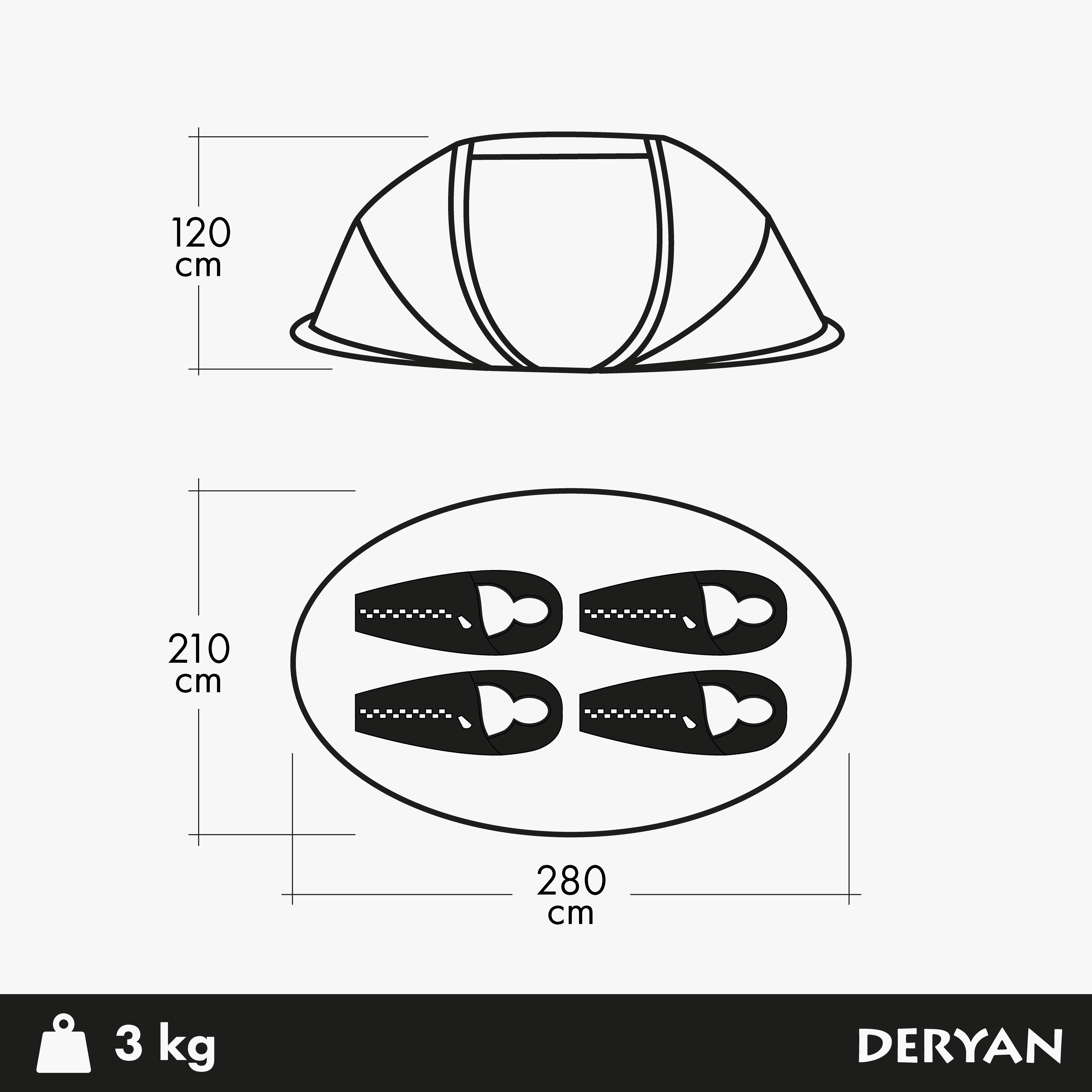 Carpa Pop Up - Columna de Agua 8000MM - Arena