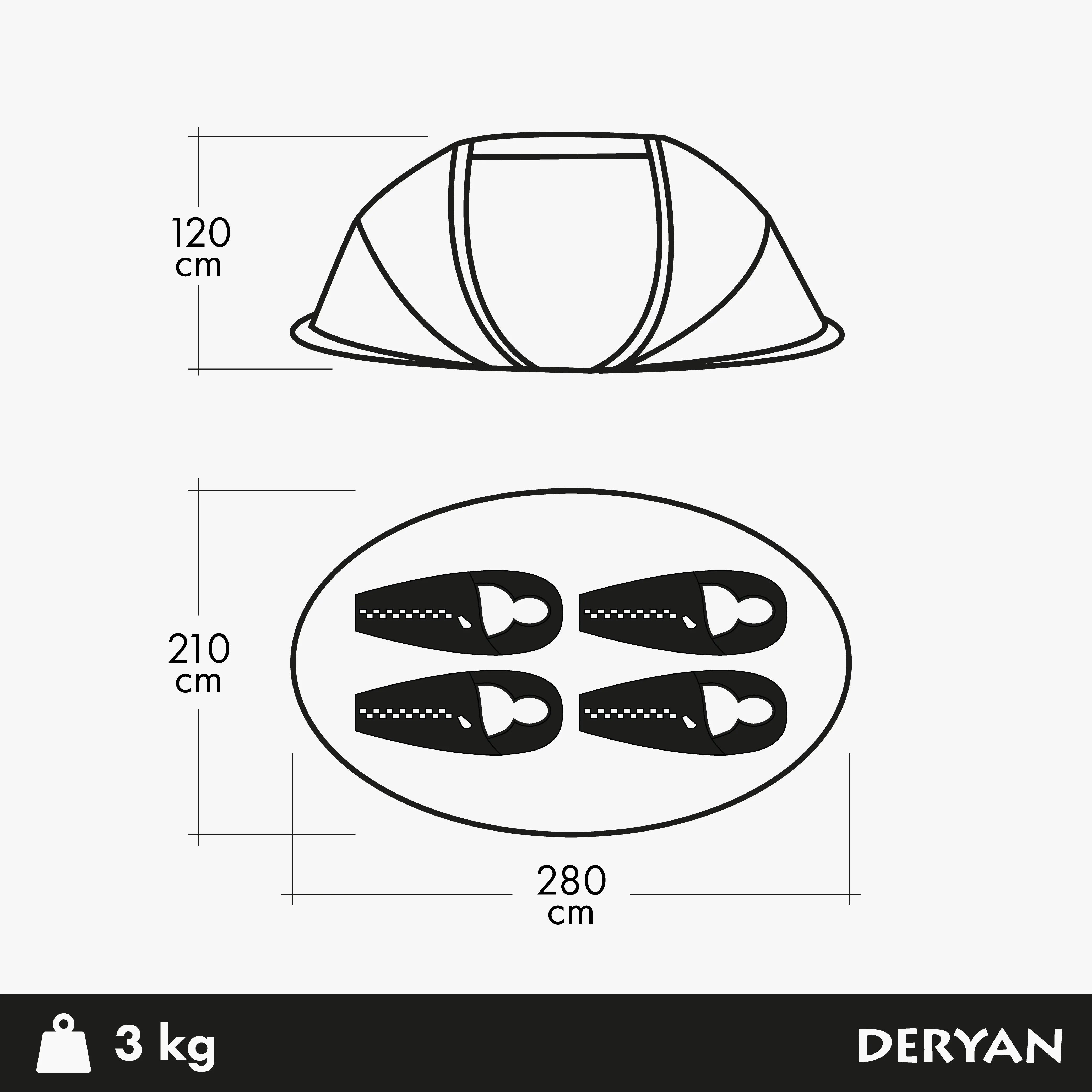 Carpa Pop Up - 8000MM columna de agua - Arena