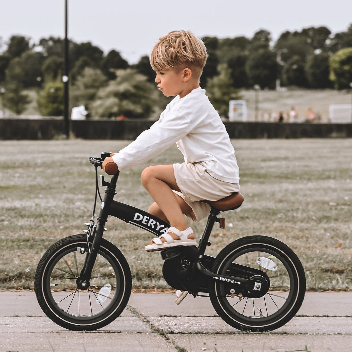 Bicicleta infantil de lujo 14 pulgadas - 3 en 1 - bicicleta de equilibrio - Rosa