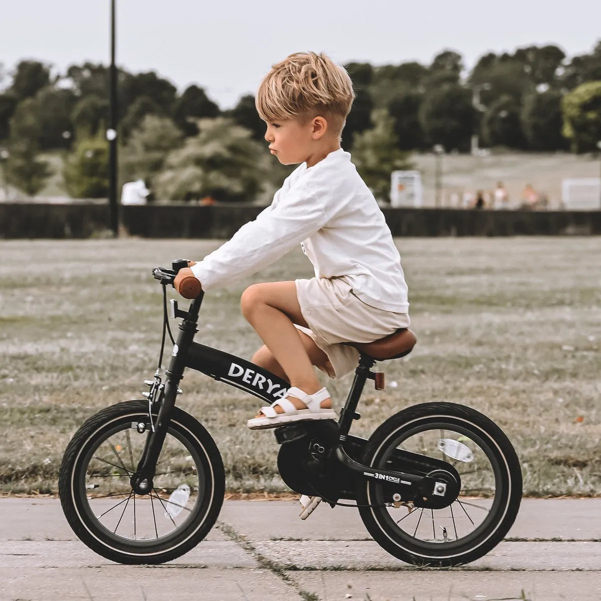 Bicicleta infantil de lujo 12 pulgadas - 3 en 1 - bicicleta de paseo Rosa