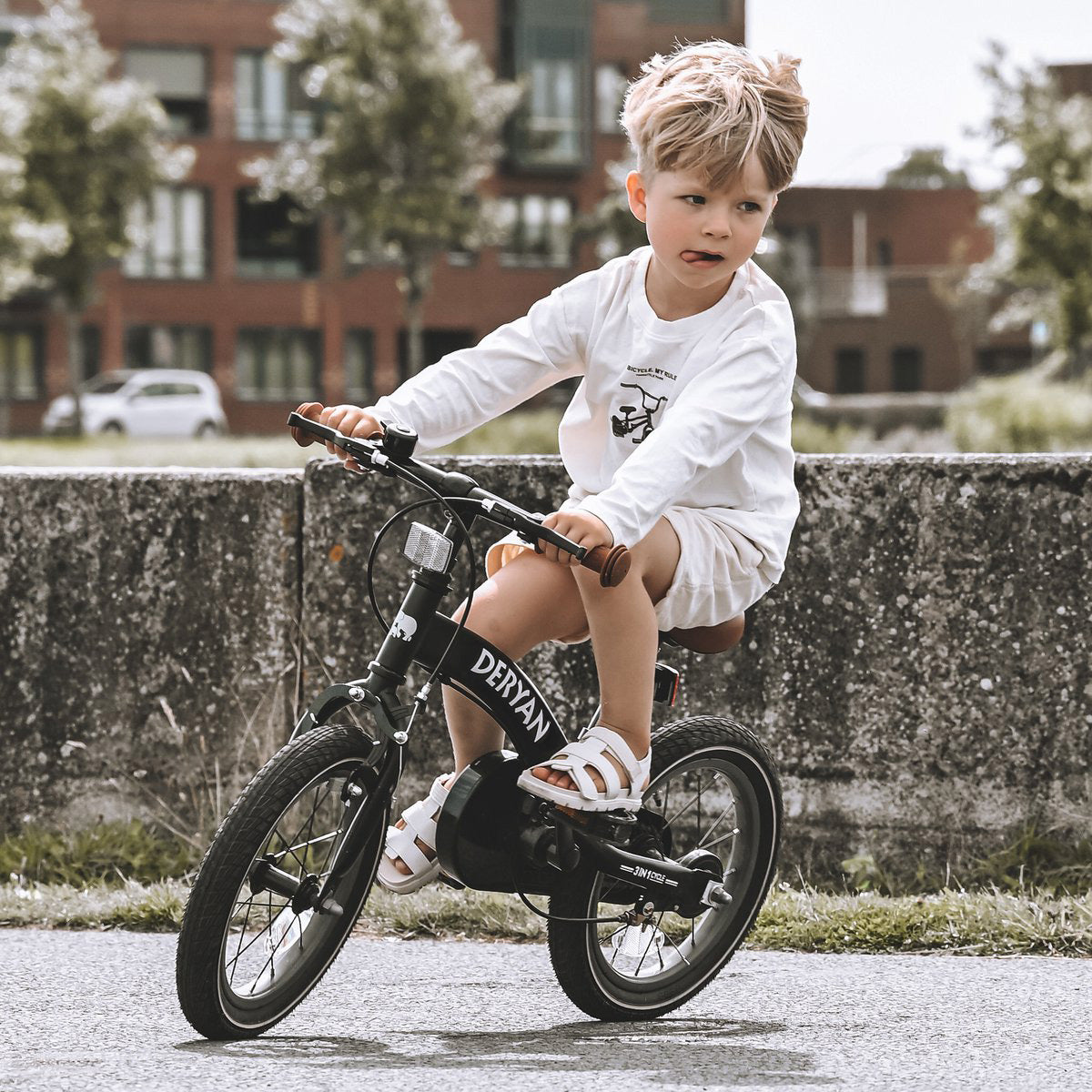 Bicicleta infantil de lujo 12 pulgadas - 3 en 1 - bicicleta de paseo Rosa