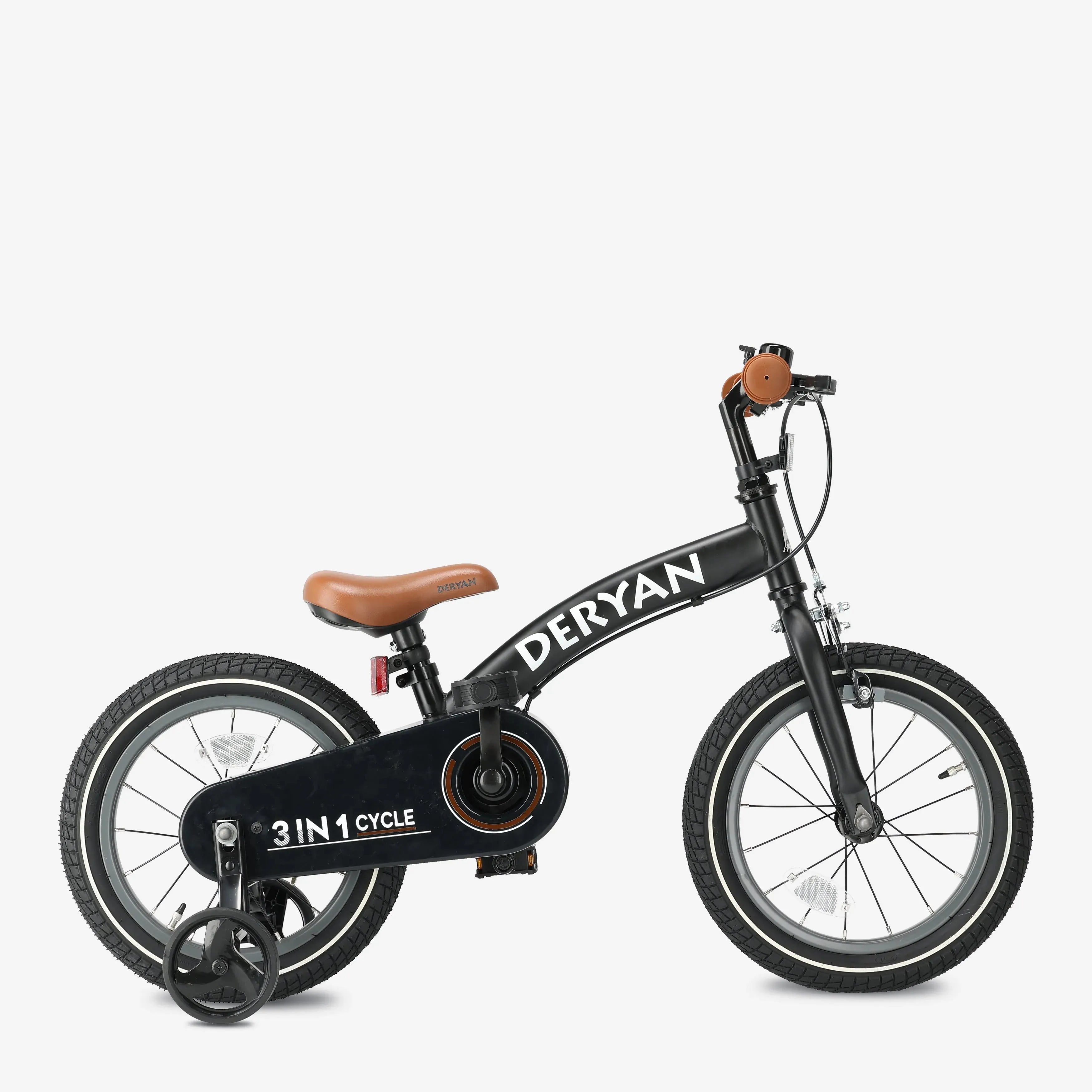 Bicicleta infantil de lujo 12 pulgadas - 3 en 1 - bicicleta de equilibrio Negro