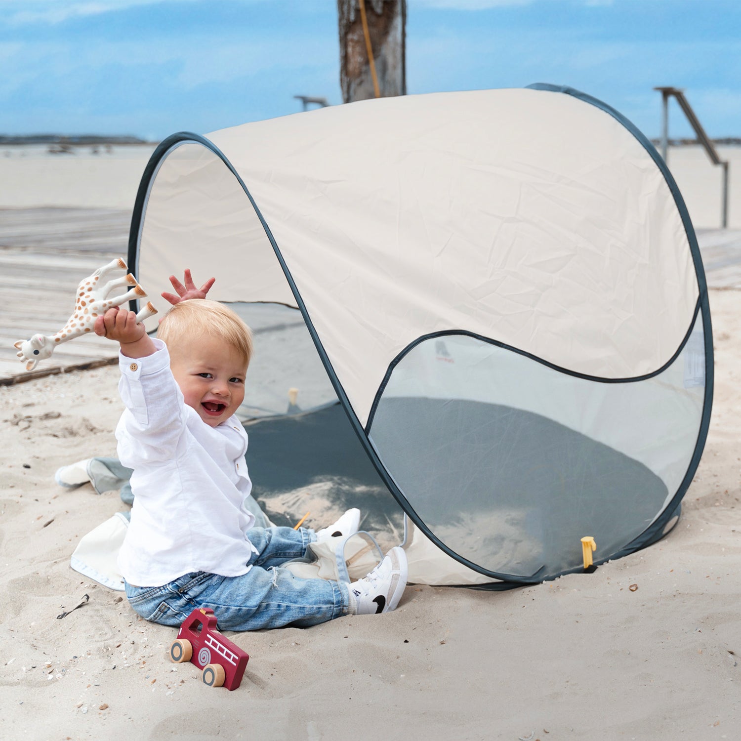 Carpa de playa Crema