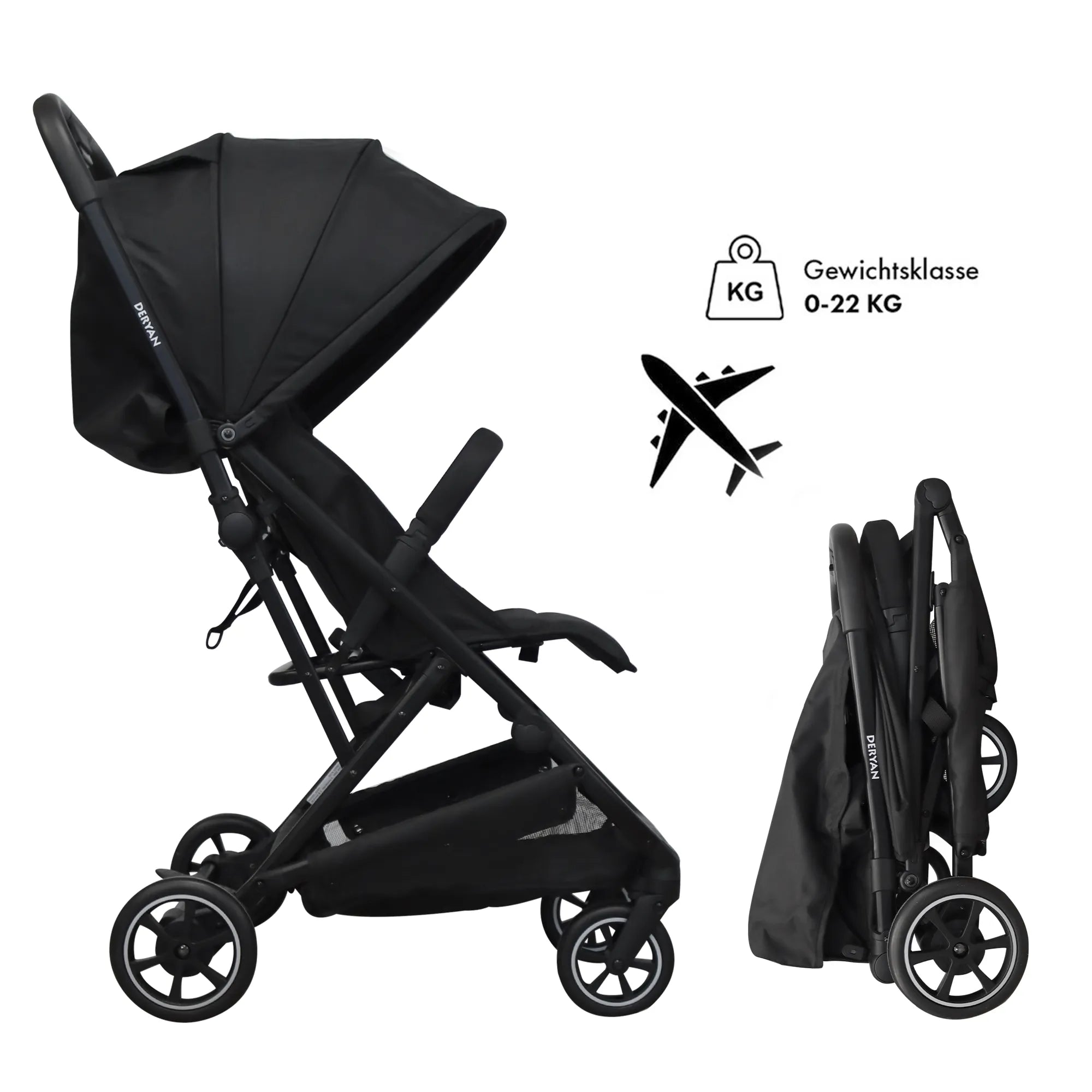 Silla de Paseo Ligera Easy Luxe - Negro