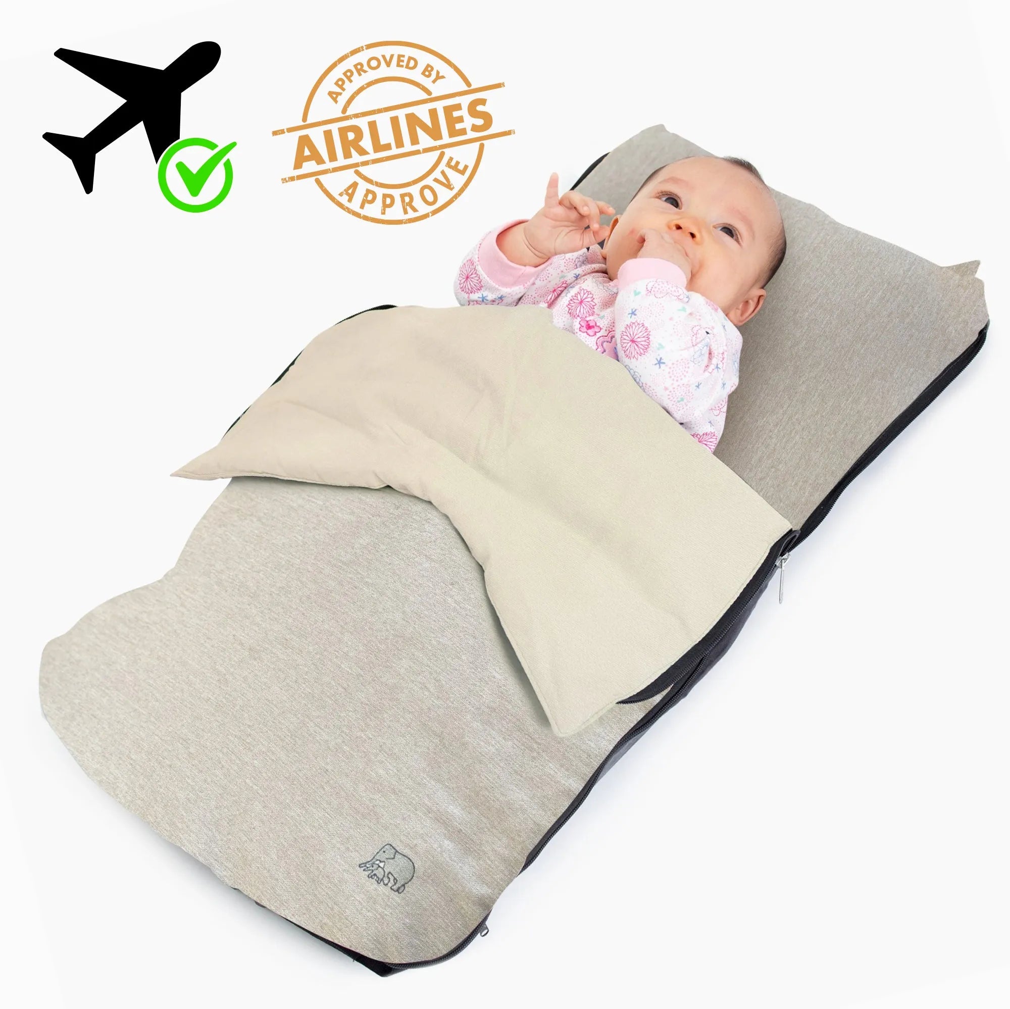 Cuna para avión AirTraveller - Crema