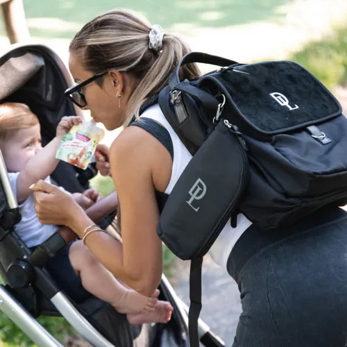 Bolso de tres piezas para guardería Negro