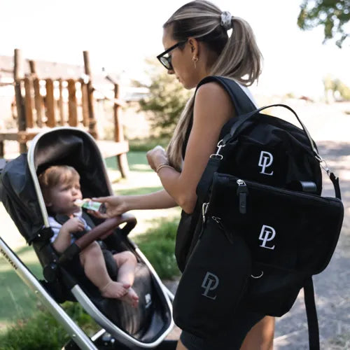 Bolso de tres piezas para guardería Negro